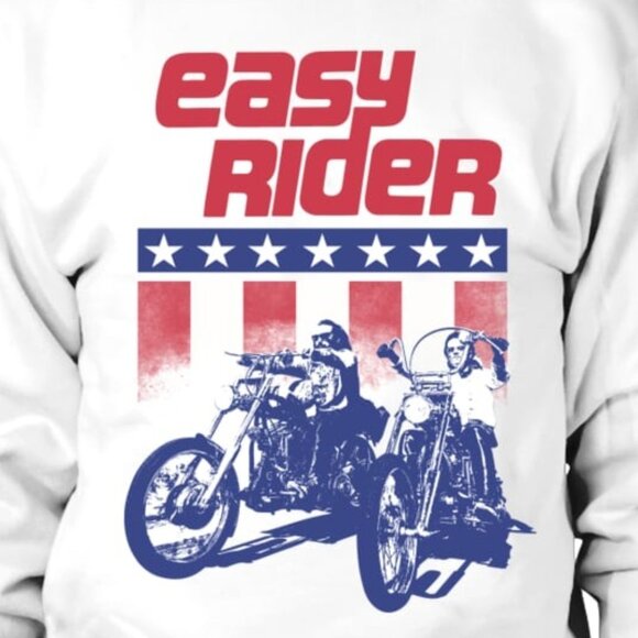 Easy Rider Born To Be Wild Sweatshirt Classic Motorbike Movie Crewneck Pullover - Picture 2 of 5